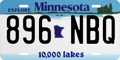 MN license plate 896NBQ