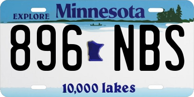 MN license plate 896NBS