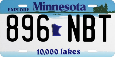 MN license plate 896NBT
