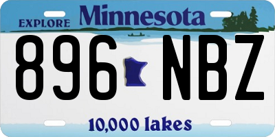 MN license plate 896NBZ