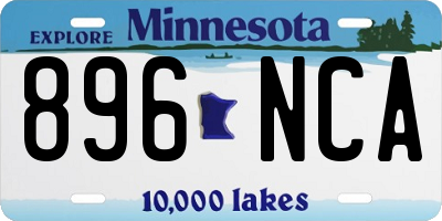 MN license plate 896NCA