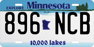 MN license plate 896NCB