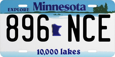 MN license plate 896NCE