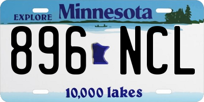 MN license plate 896NCL