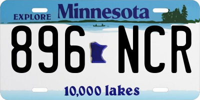 MN license plate 896NCR