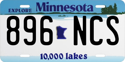 MN license plate 896NCS