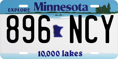 MN license plate 896NCY