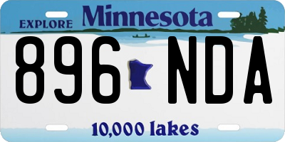 MN license plate 896NDA