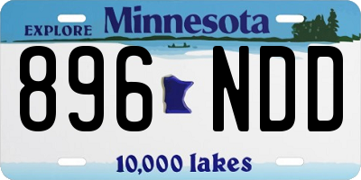 MN license plate 896NDD