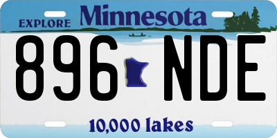 MN license plate 896NDE