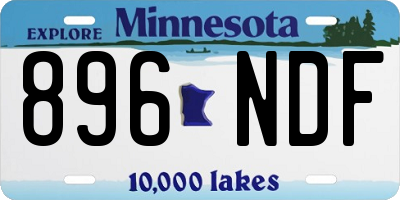 MN license plate 896NDF