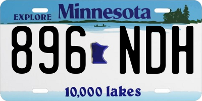 MN license plate 896NDH