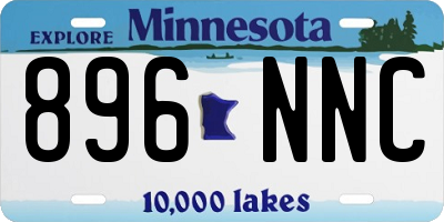 MN license plate 896NNC
