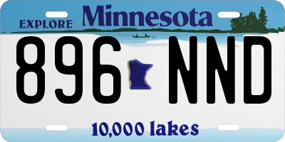MN license plate 896NND