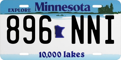 MN license plate 896NNI