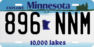 MN license plate 896NNM