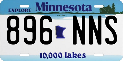 MN license plate 896NNS