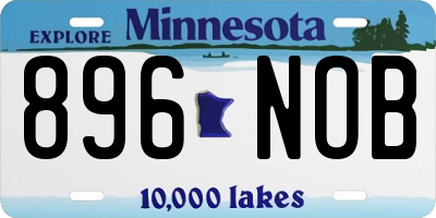 MN license plate 896NOB