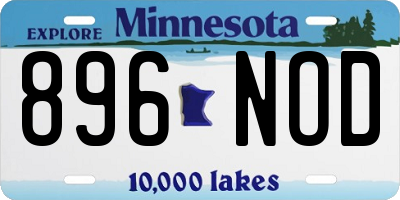 MN license plate 896NOD