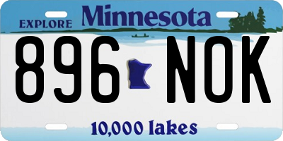 MN license plate 896NOK