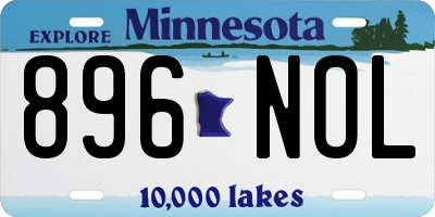 MN license plate 896NOL