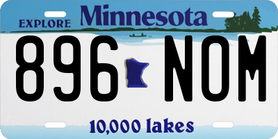 MN license plate 896NOM