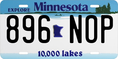 MN license plate 896NOP