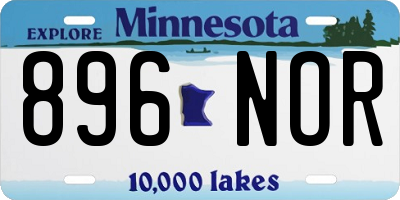 MN license plate 896NOR