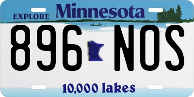 MN license plate 896NOS
