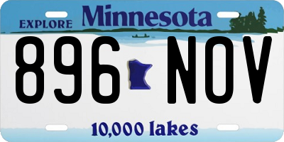 MN license plate 896NOV