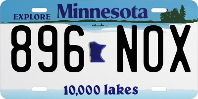 MN license plate 896NOX