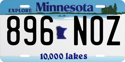 MN license plate 896NOZ