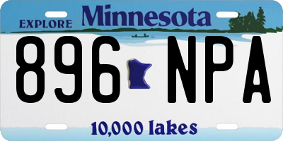 MN license plate 896NPA
