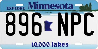 MN license plate 896NPC
