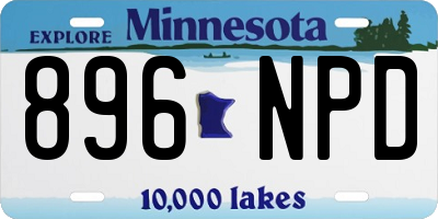 MN license plate 896NPD