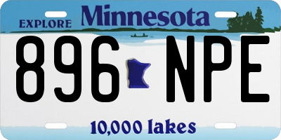 MN license plate 896NPE
