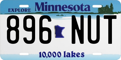 MN license plate 896NUT
