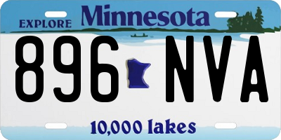 MN license plate 896NVA