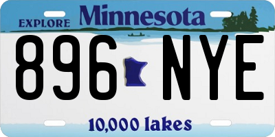 MN license plate 896NYE