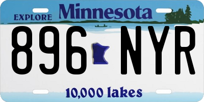 MN license plate 896NYR