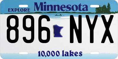 MN license plate 896NYX