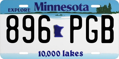 MN license plate 896PGB