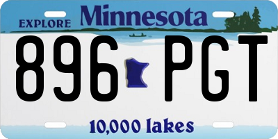MN license plate 896PGT