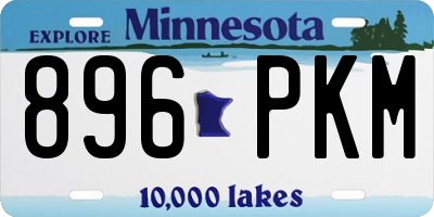 MN license plate 896PKM