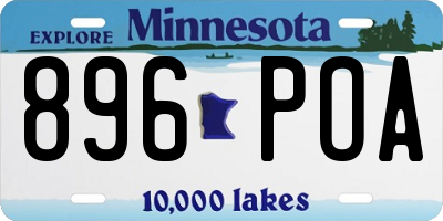 MN license plate 896POA