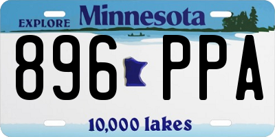 MN license plate 896PPA