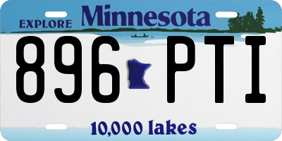 MN license plate 896PTI