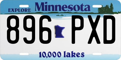 MN license plate 896PXD