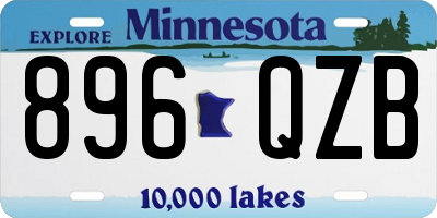 MN license plate 896QZB