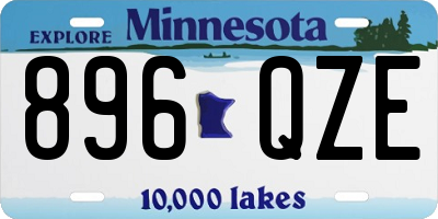 MN license plate 896QZE